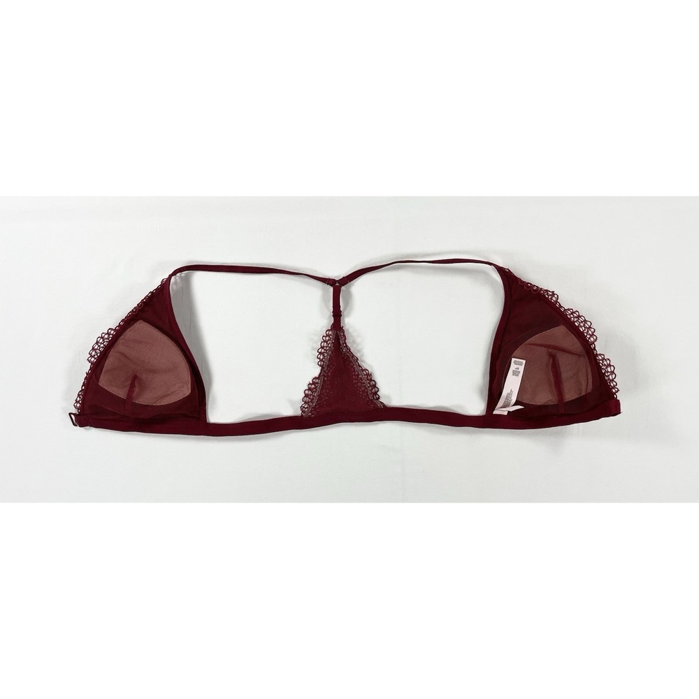 Victoria's Secret Body by Victoria Lace Racerback Bralette Burgundy S - Picture 3 of 6